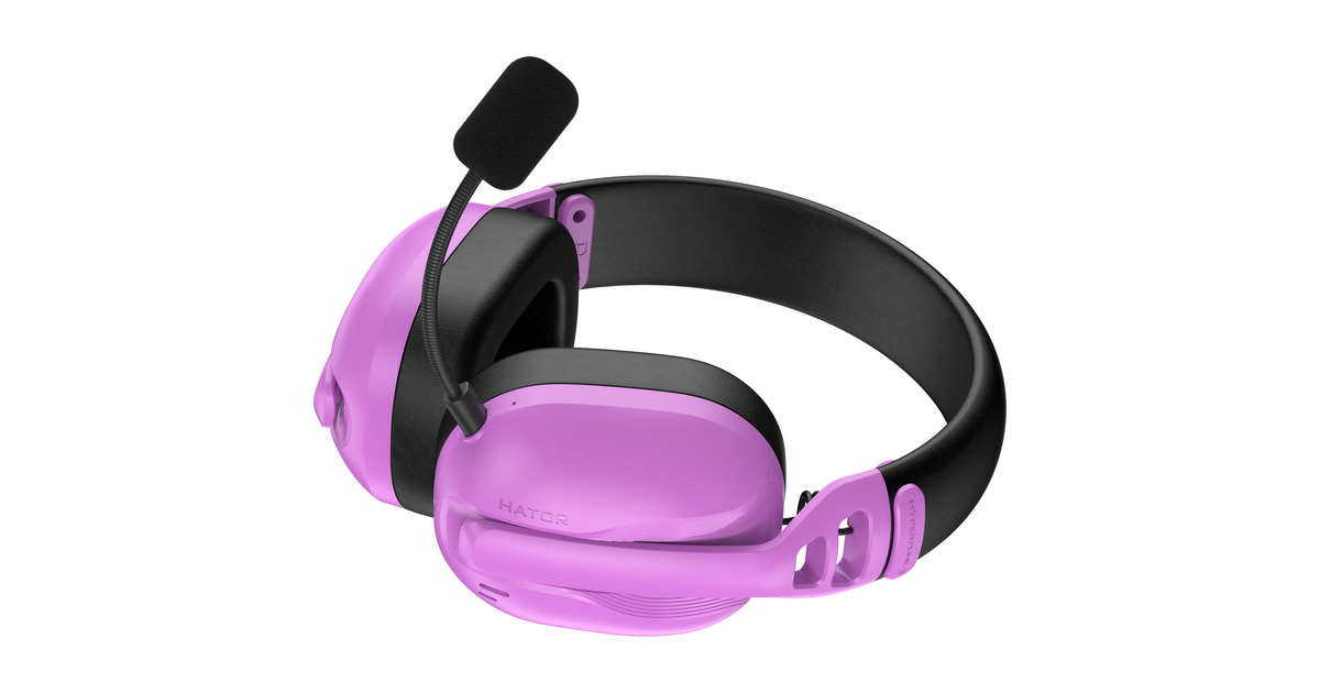 HatorHyperpunk 3 Wireless - Cyber-Violet over-ear gaming headset  (Paars, 2.4GHz / Bluetooth 5.4 / USB-C)