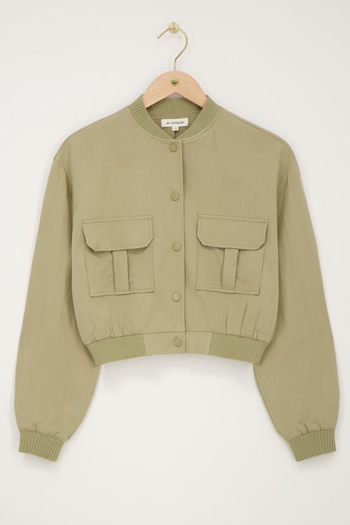 Groene bomberjas cargo