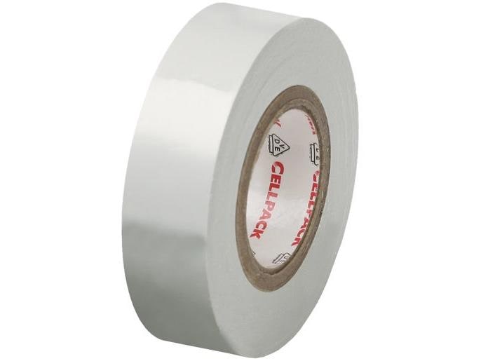 Cellpack AG Isolierband 10 m x 15 mm, Weiss Elastisches, UV-beständiges Isolierband
