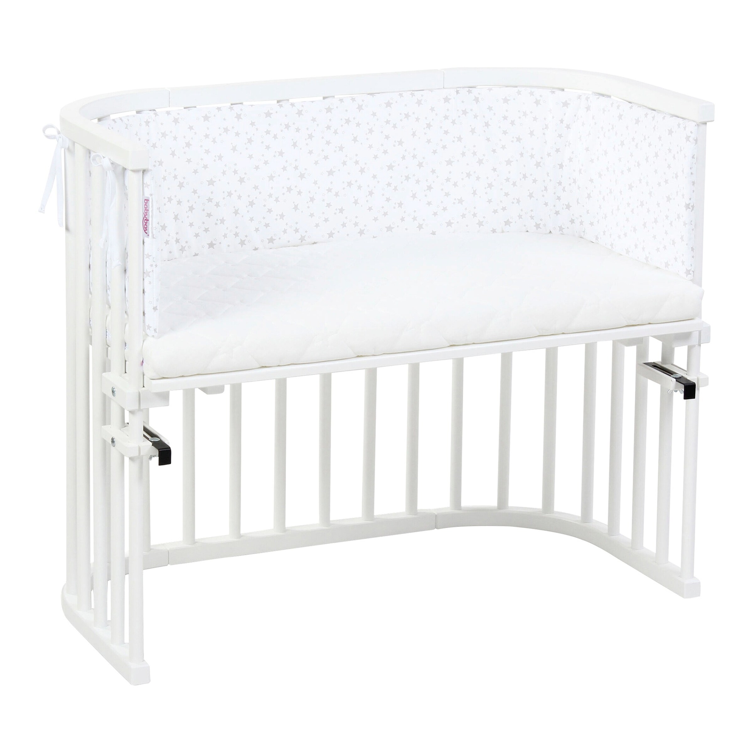 babybay® Nestchen Piqué für Beistellbett Maxi Sterne/perlgrau
