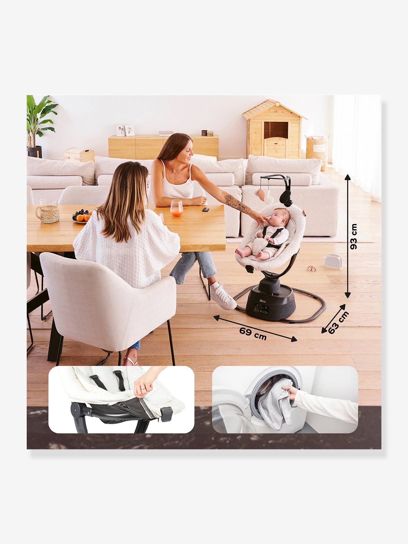 BABYMOOV Swoon Evolution Curl Hammock, Branco