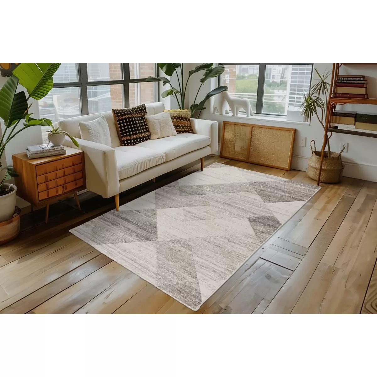 Teppich mit Handcarving Trendy Carving beige,silber
