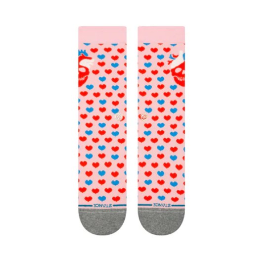 Stance Hearted Crew Pink M