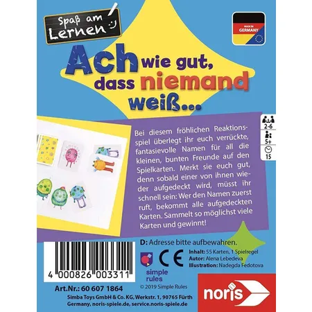 Noris Spiele Ach wie gut, dass niemand weiß
