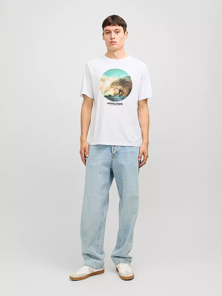JACK & JONES T-Shirt JJCELLOX weiss