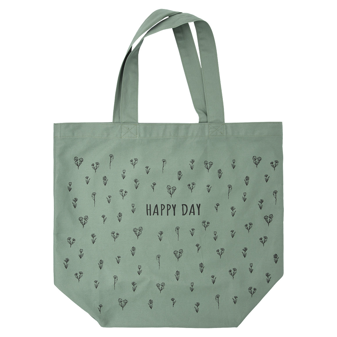 Gina Benotti Canvas-Shopper mit Allover-Print dunkelgrün