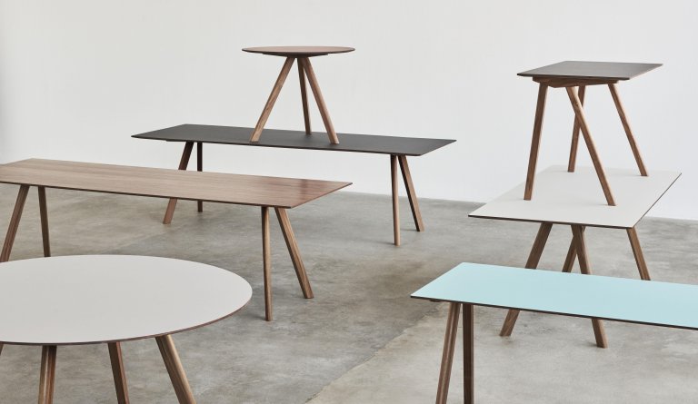 Hay Copenhague CPH90 bureau 130x65, gelakt walnoot bordeaux