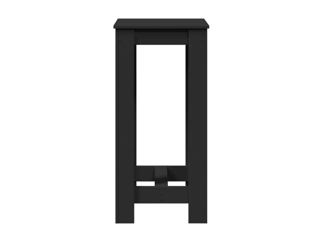 Table de bar noir 51x50x103,5 cm bois d'ingénierie