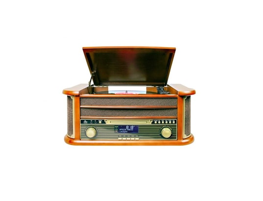 OPTEX - Platine vinyle graveur CD Platine vinyle vintage bois vernis 1 port usb rétro tourne d...