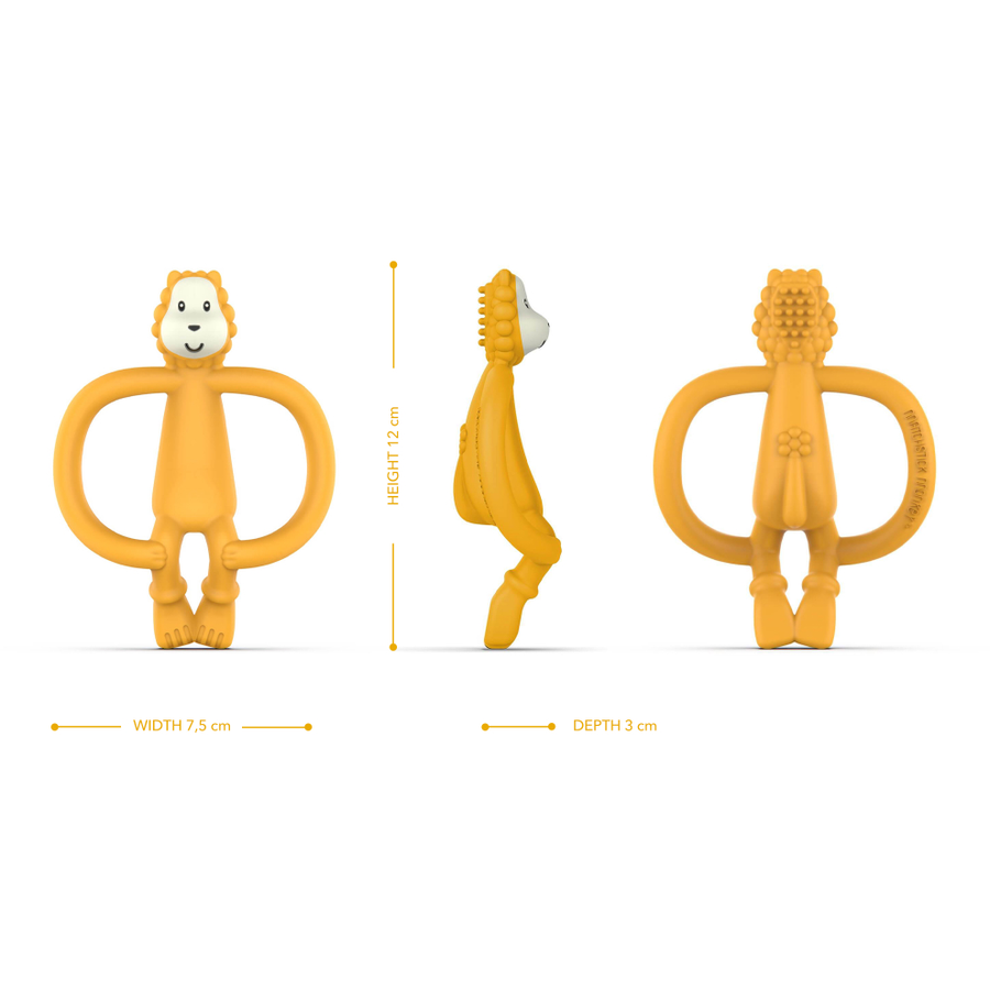 MATCHSTICK MONKEY™ Geschenkset Tier-Beißring Ludo Löwe & Musselin-Tuch