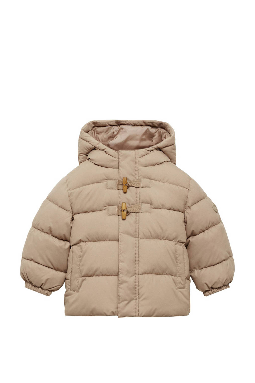 Mango Kids gewatteerde winterjas kaki