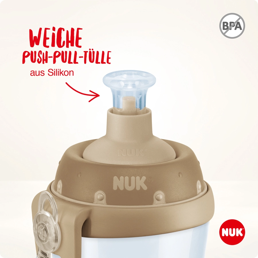 NUK Trinkflasche Sports Cup Mickey 450 ml, grau