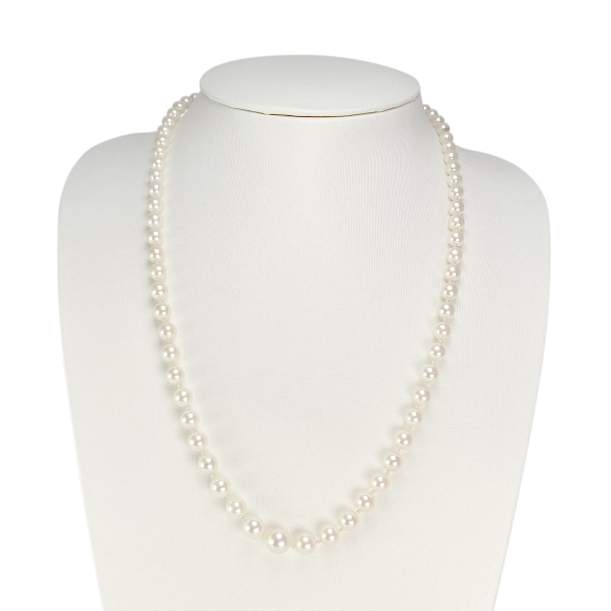 Collier d'occasion or 750 jaune perles de culture du Japon 55 cm
