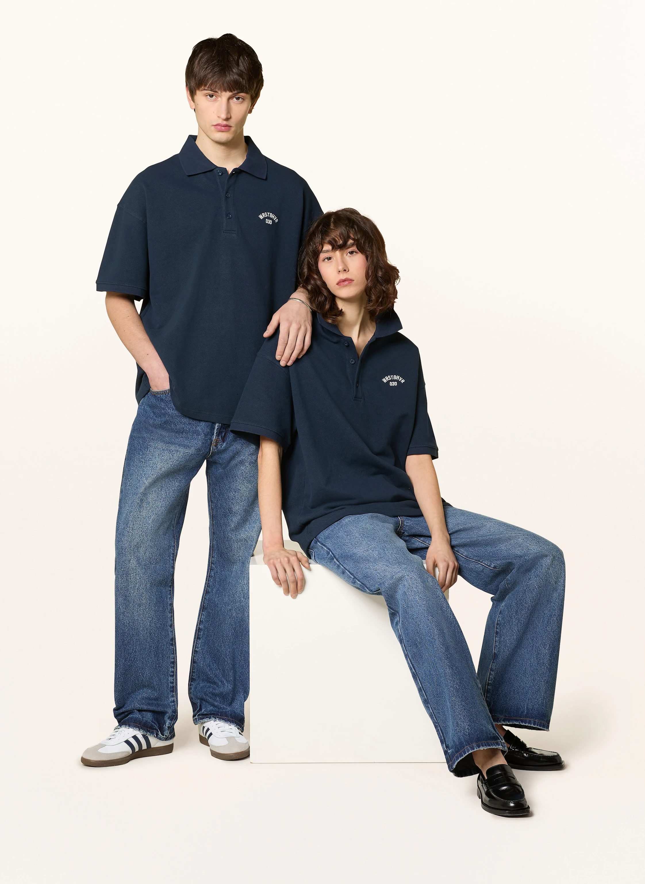 WRSTBHVR Piqué-Poloshirt JARO Wide Fit