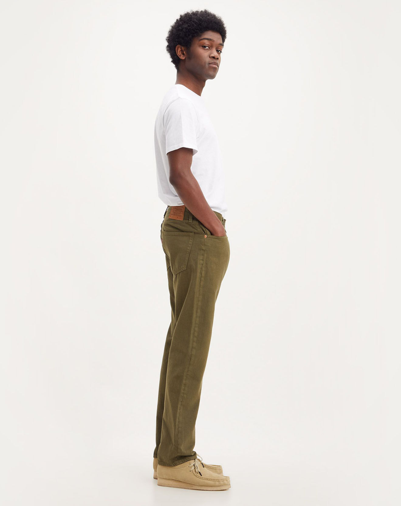 Levi's® Jean 551™ Z en Coton & Chanvre Authentic Straight vert kaki
