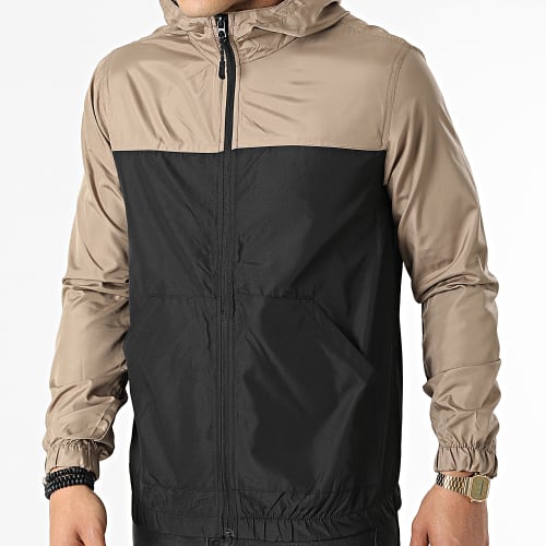 Coupe-vent Capuche Ashblock Noir Beige