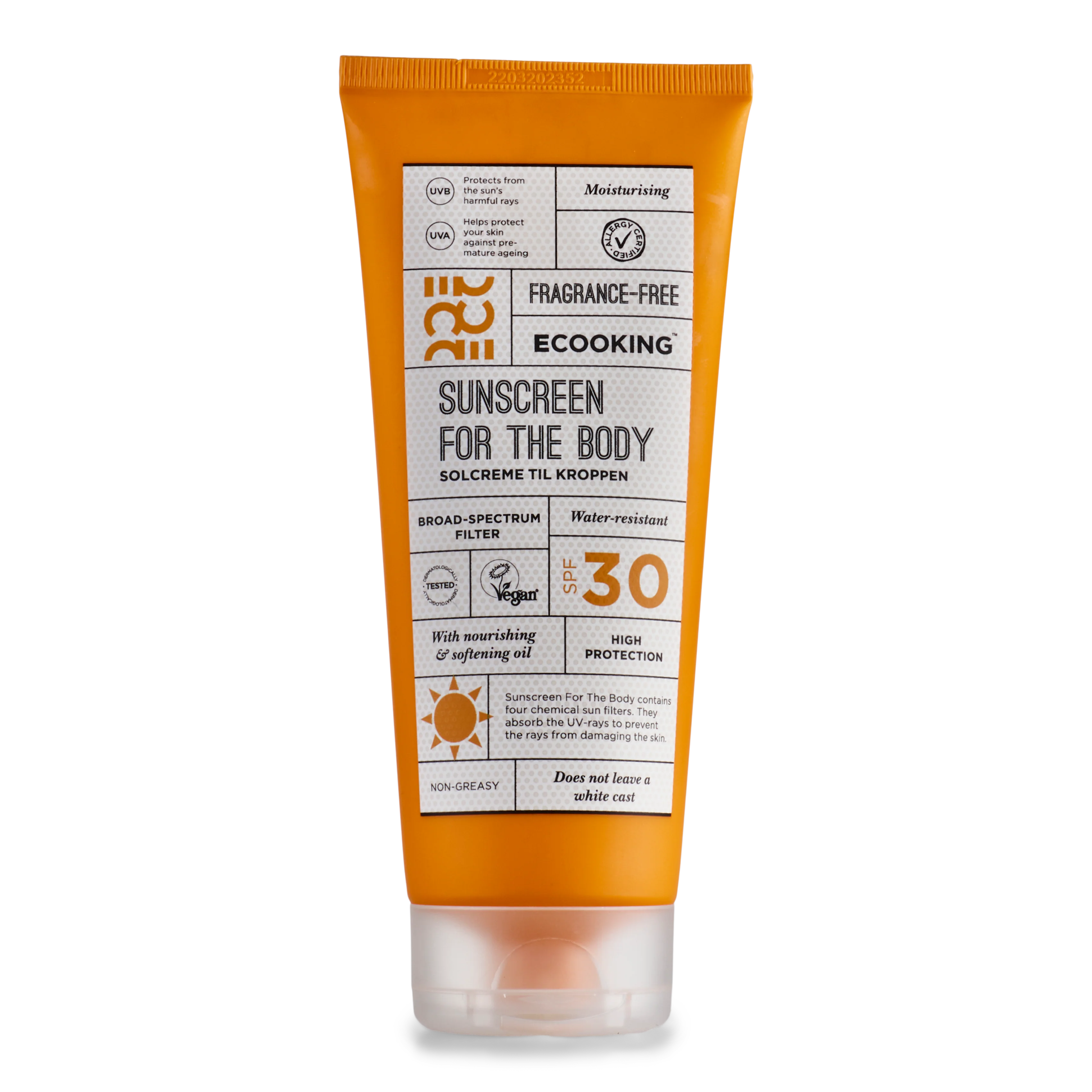Ecooking  Body solcreme, SPF 30 - 200 ml.