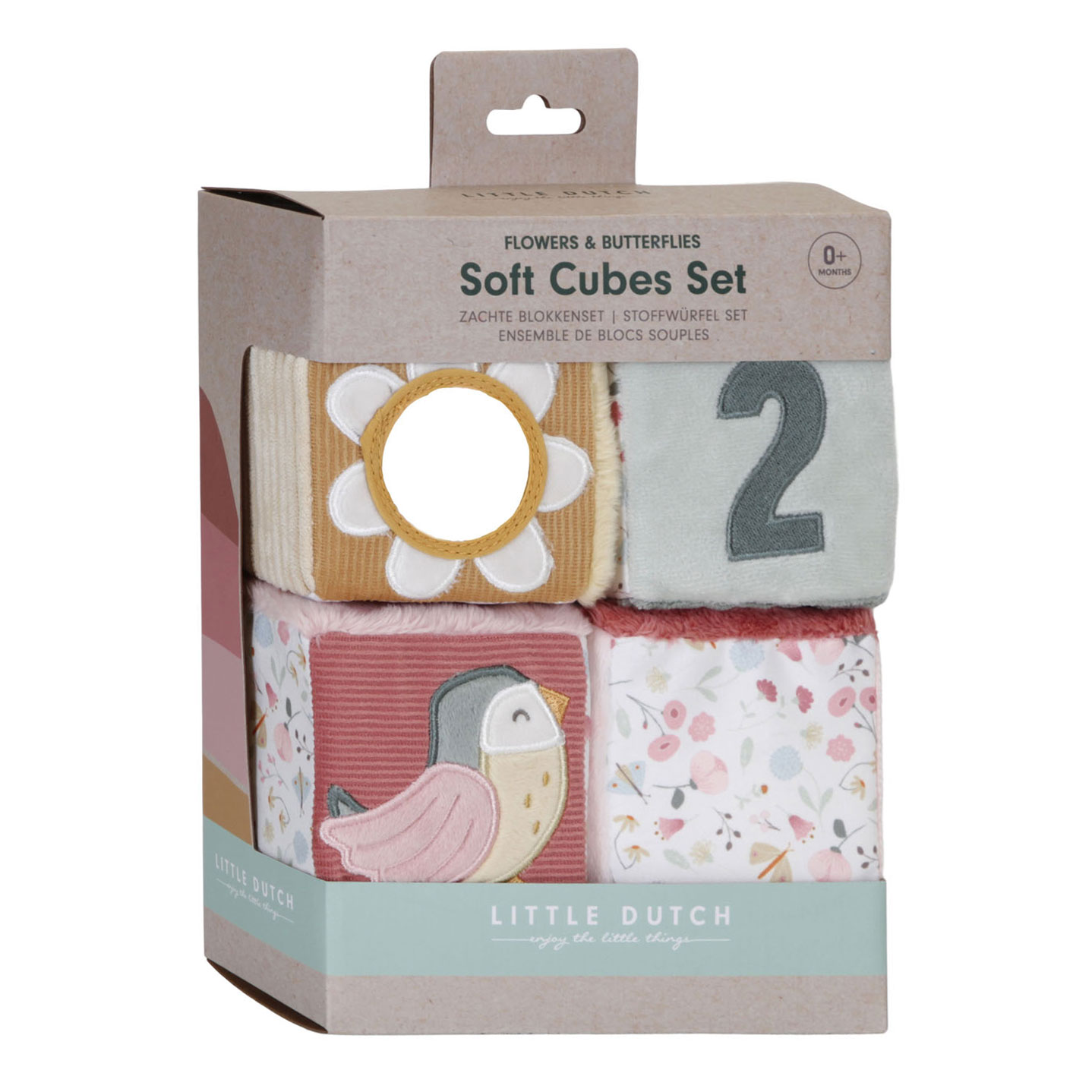 Little Dutch Zachte Blokkenset Flowers & Butterflies