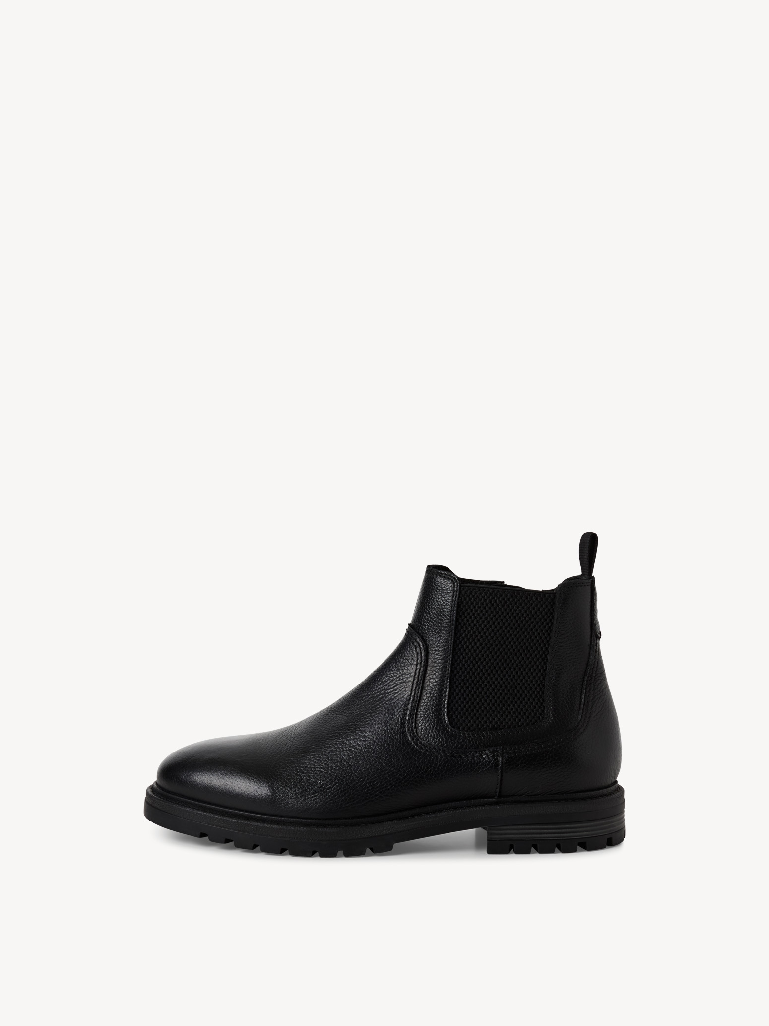 Leren Chelseaboot - zwart