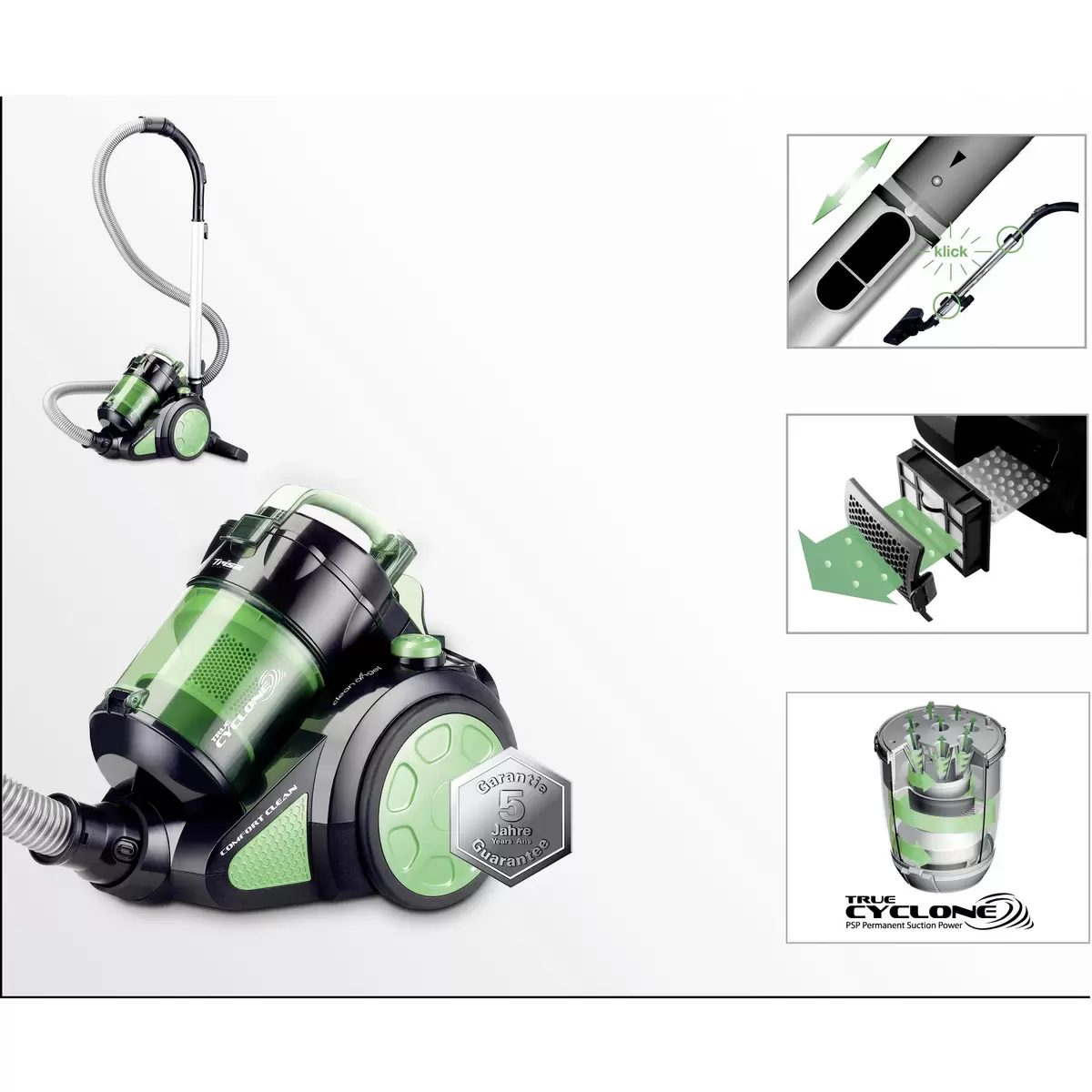 Staubsauger True Zyklon Green grün