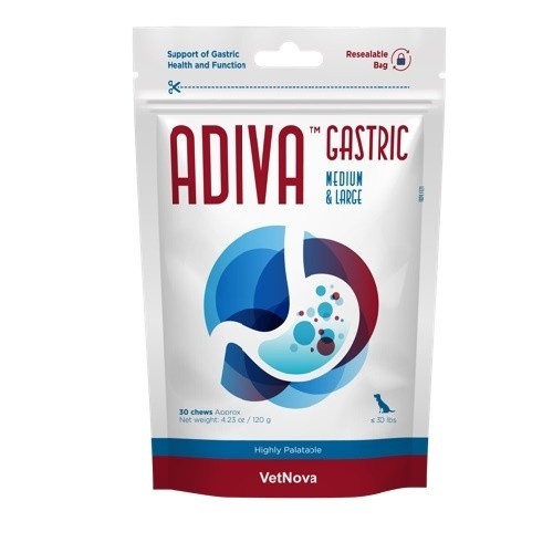 Protetor gástrico Vetnova Adiva para cães e gatos de porte médio e grande.