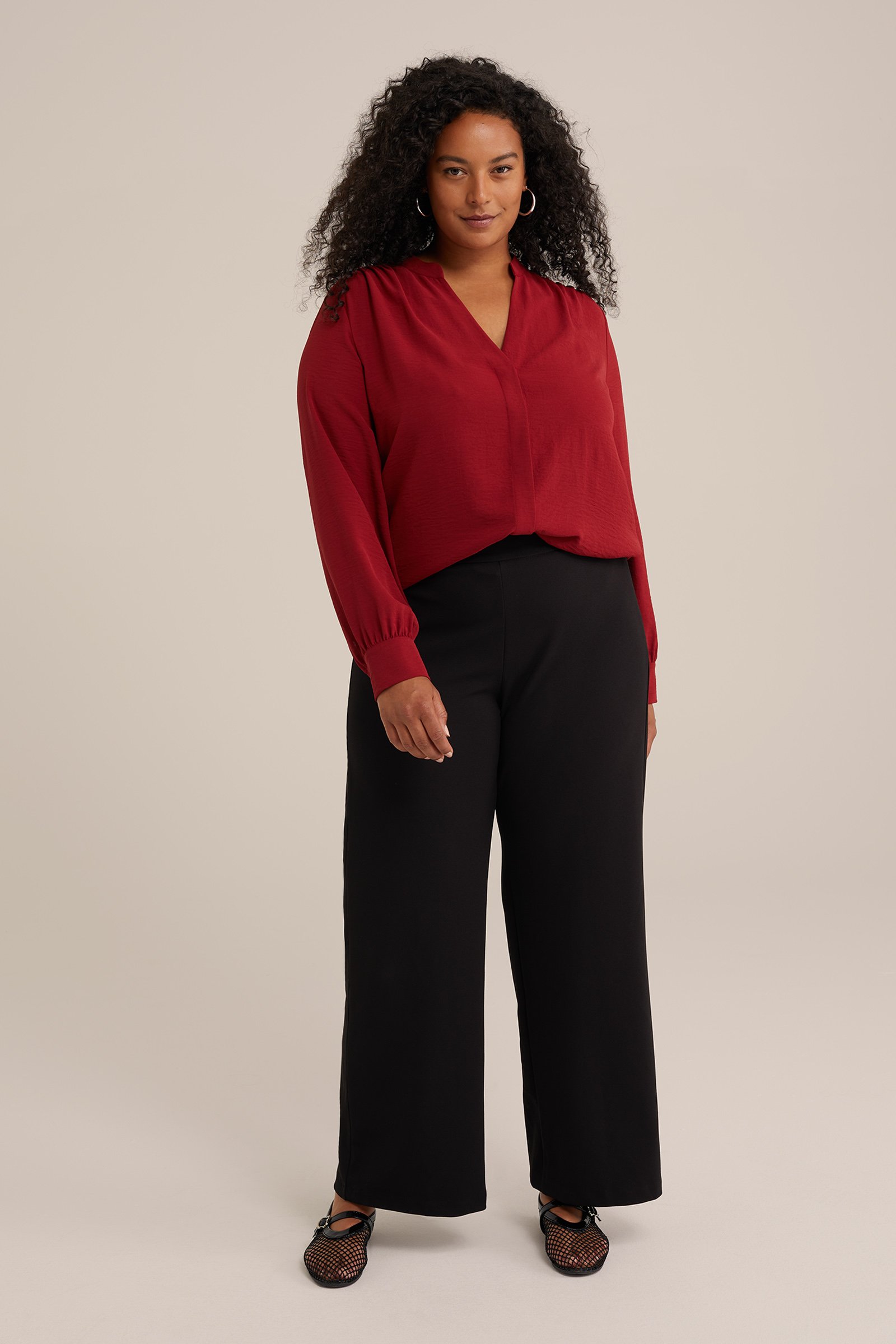 blouse - Curve WE Fashion Bordeauxrood