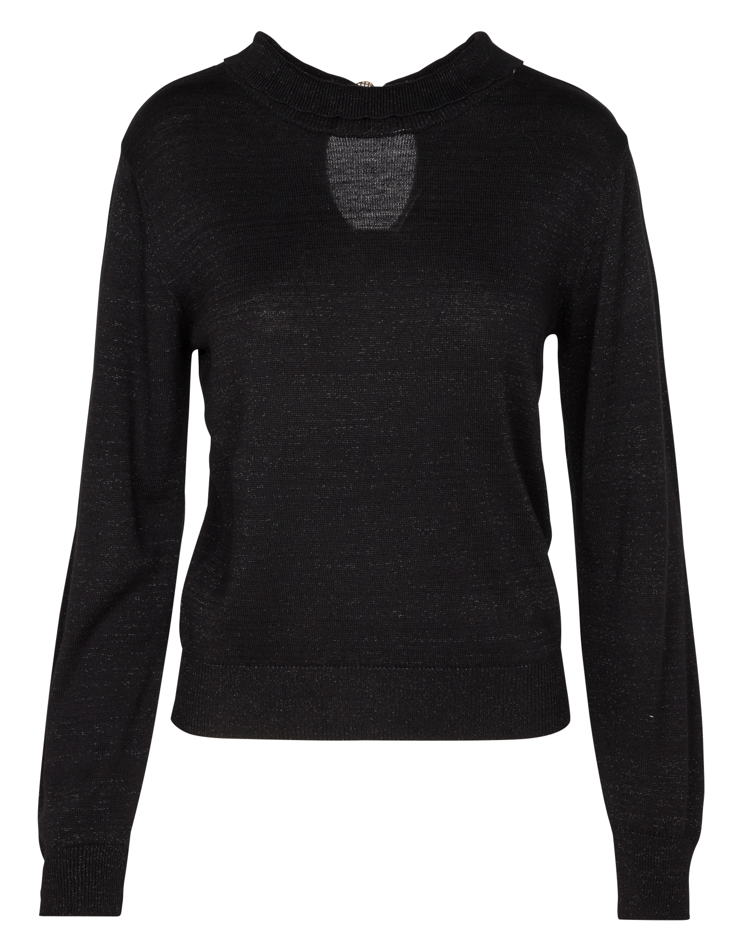 GRETA - Pull avec col ouverture en goutte| Noir