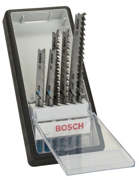 Bosch 2607010531 6-delige Robust Line decoupeerzaagbladenset Wood and Metal Progressor met T-schacht