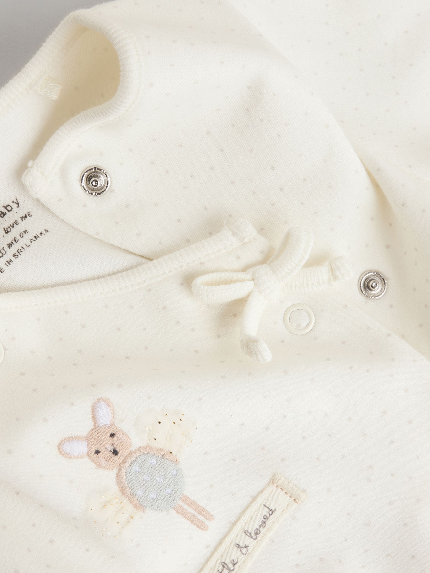 Ecru Fairy Mouse - Set van 3 babypyjama's (0-2jr)
