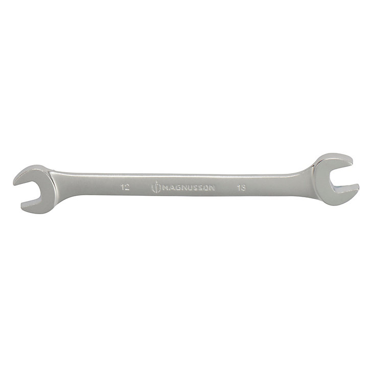 Clé plate Magnusson 12/13 mm double extrémité en acier au chrome vanadium L.152 mm