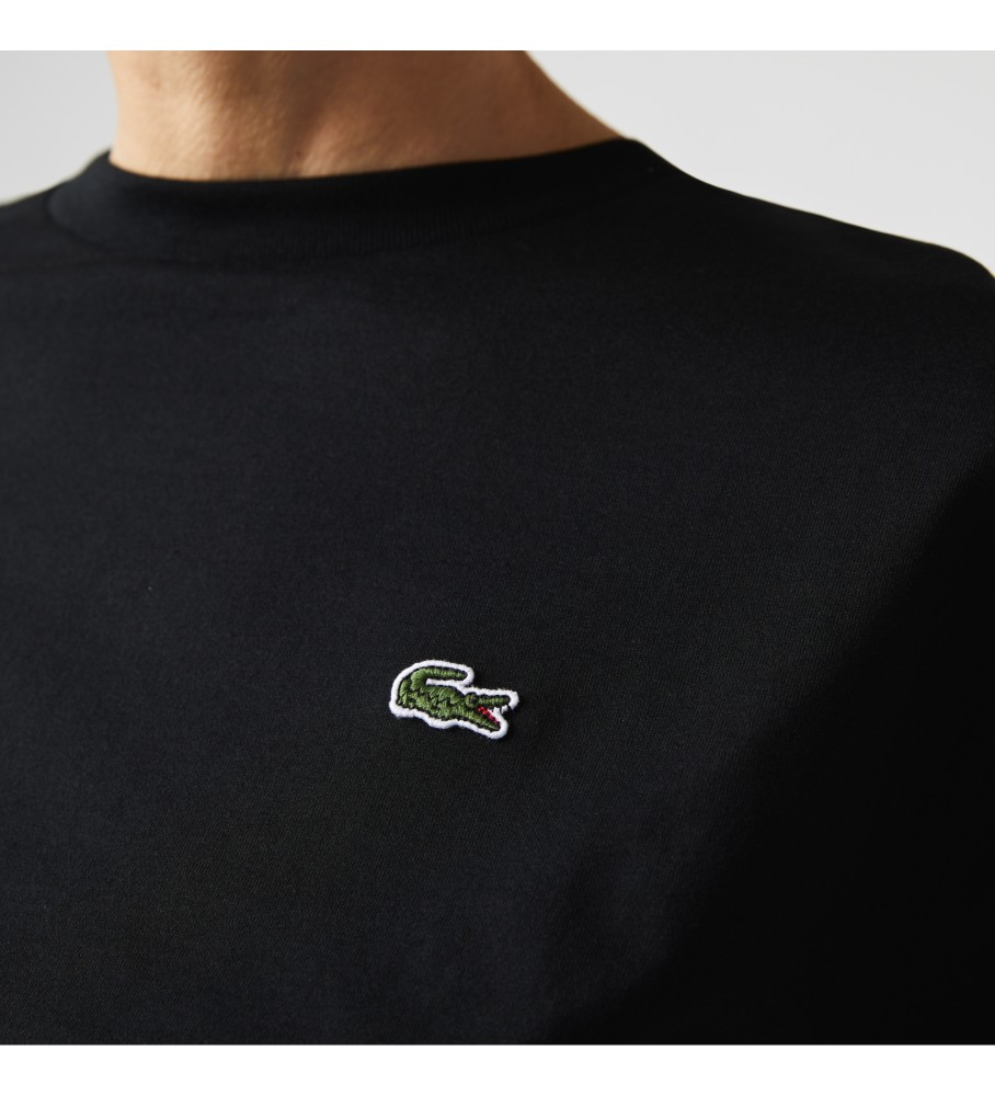 Camiseta Lacoste preta de gola redonda