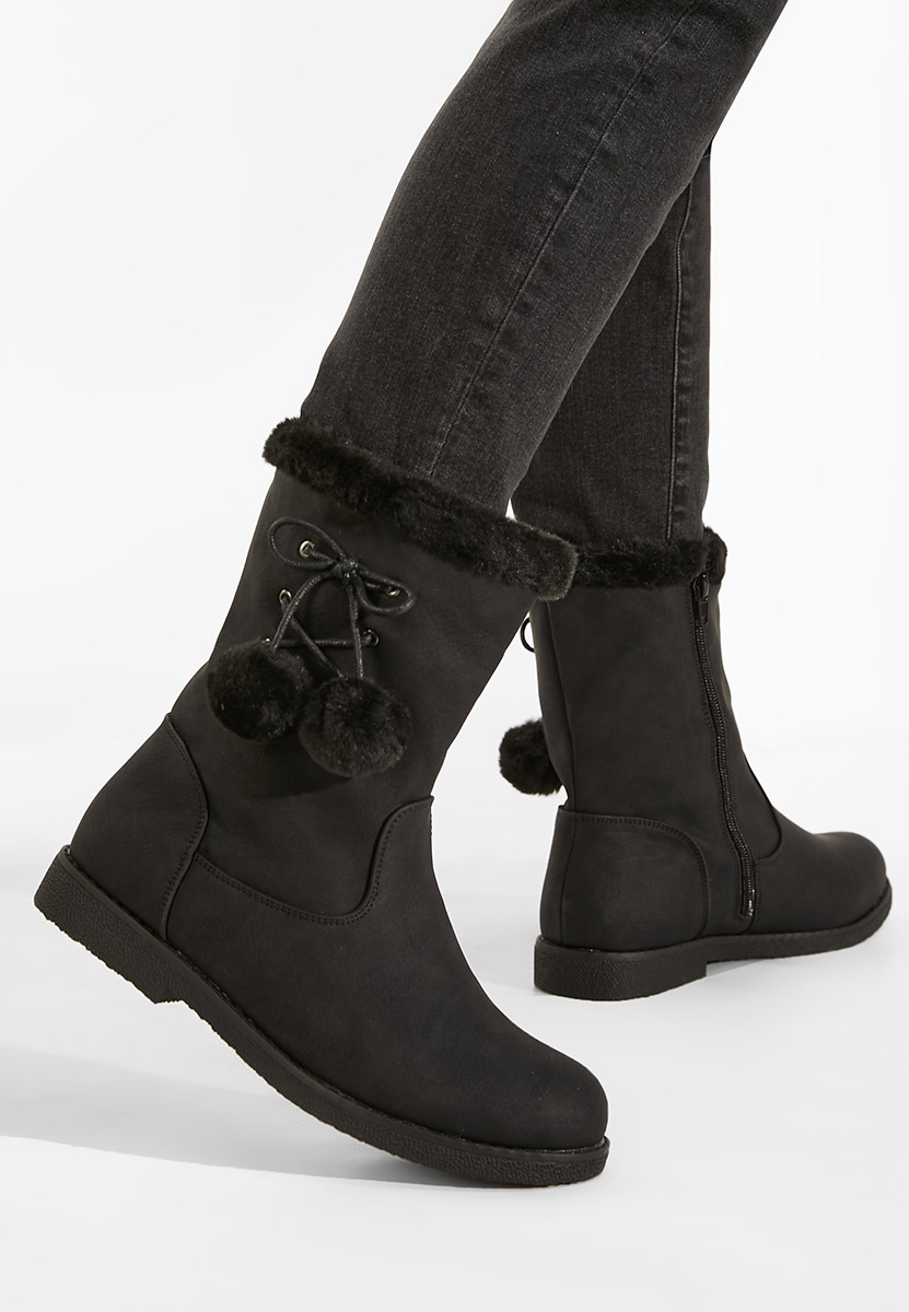 Bottes fourrées femmes noires Milena