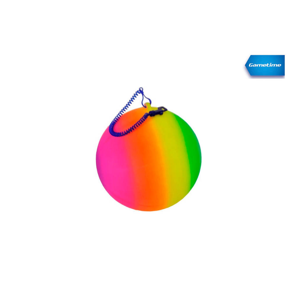 Gametime regenboog bal aan koord - 21 cm
