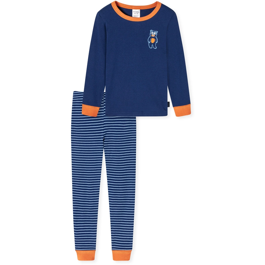 Schiesser Pyjama Natural Love blau