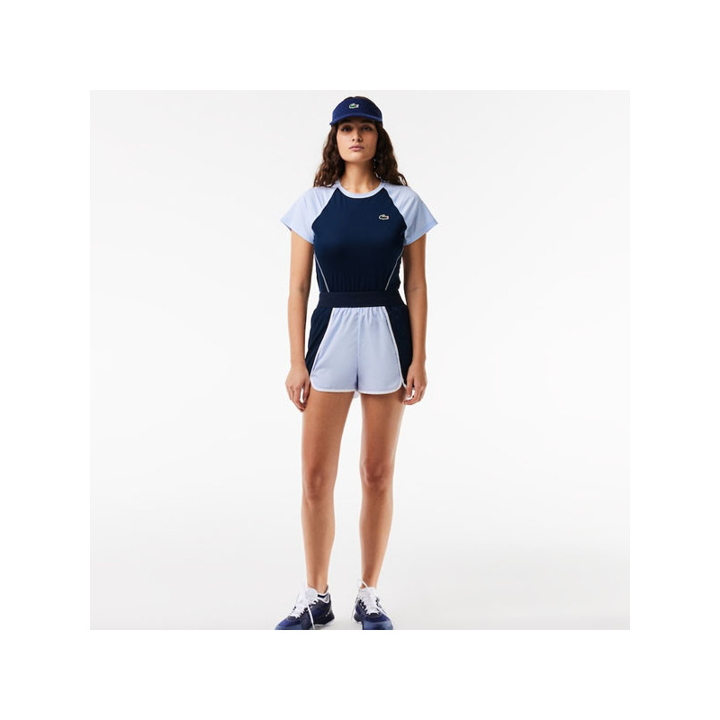 Tee-shirt femme Lacoste Slim Ultra Dry bleu
