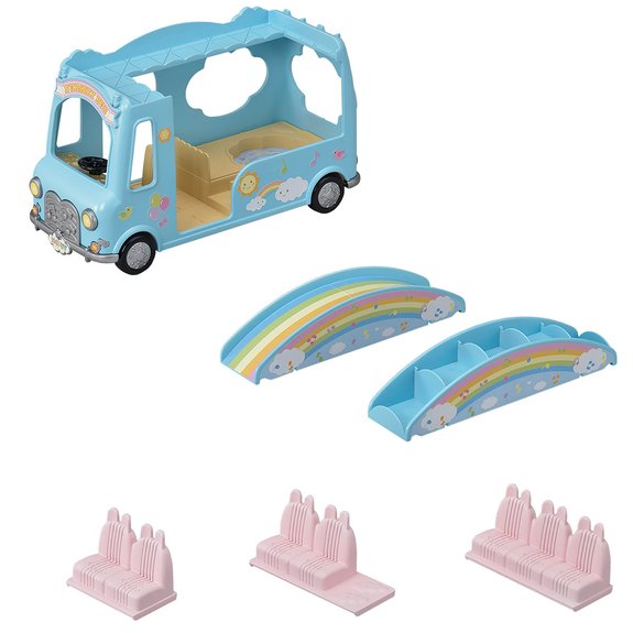 Sylvanian Families 5317 - Le bus arc-en-ciel des bébés