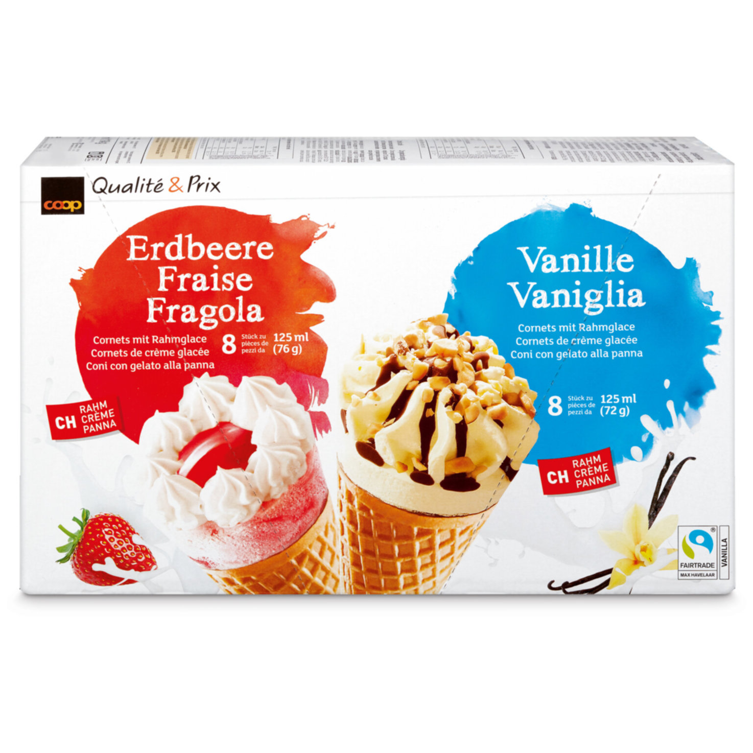 Cornet Erdbeer Vanille 16x125ml