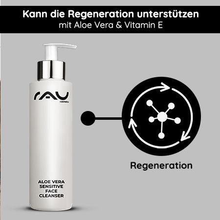 RAU Cosmetics Aloe Vera Sensitive Face Cleanser veganes Bio Aloe Vera Gel - Reinigungslotion