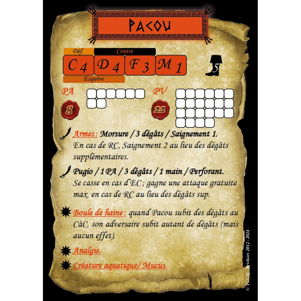 Briskars - Ichtiens - Pacou et Goliath