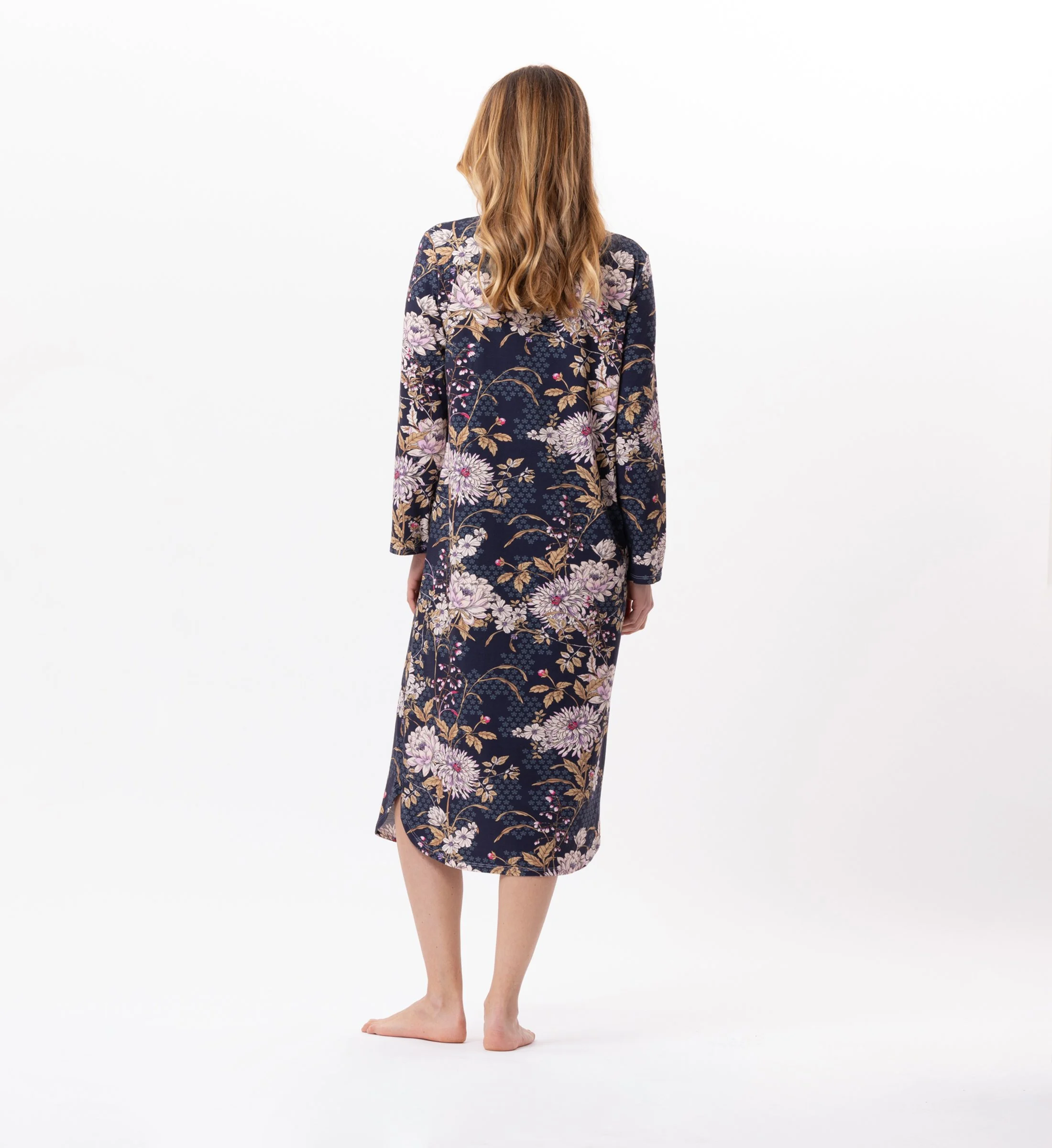 GLORIA 811 - Chemise de nuit longue en jersey | Multicolore