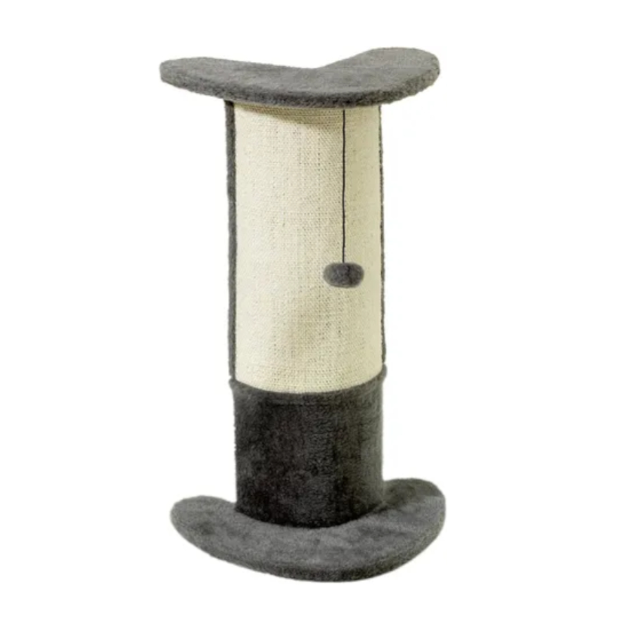 Poste arranhador para gatos em formato de flamingo