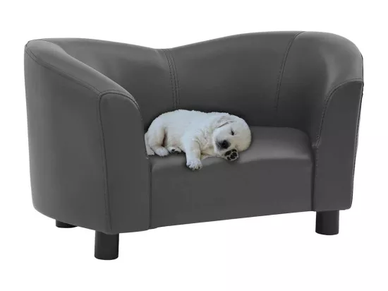 Canapé pour chien Gris 67x41x39 cm Similicuir
