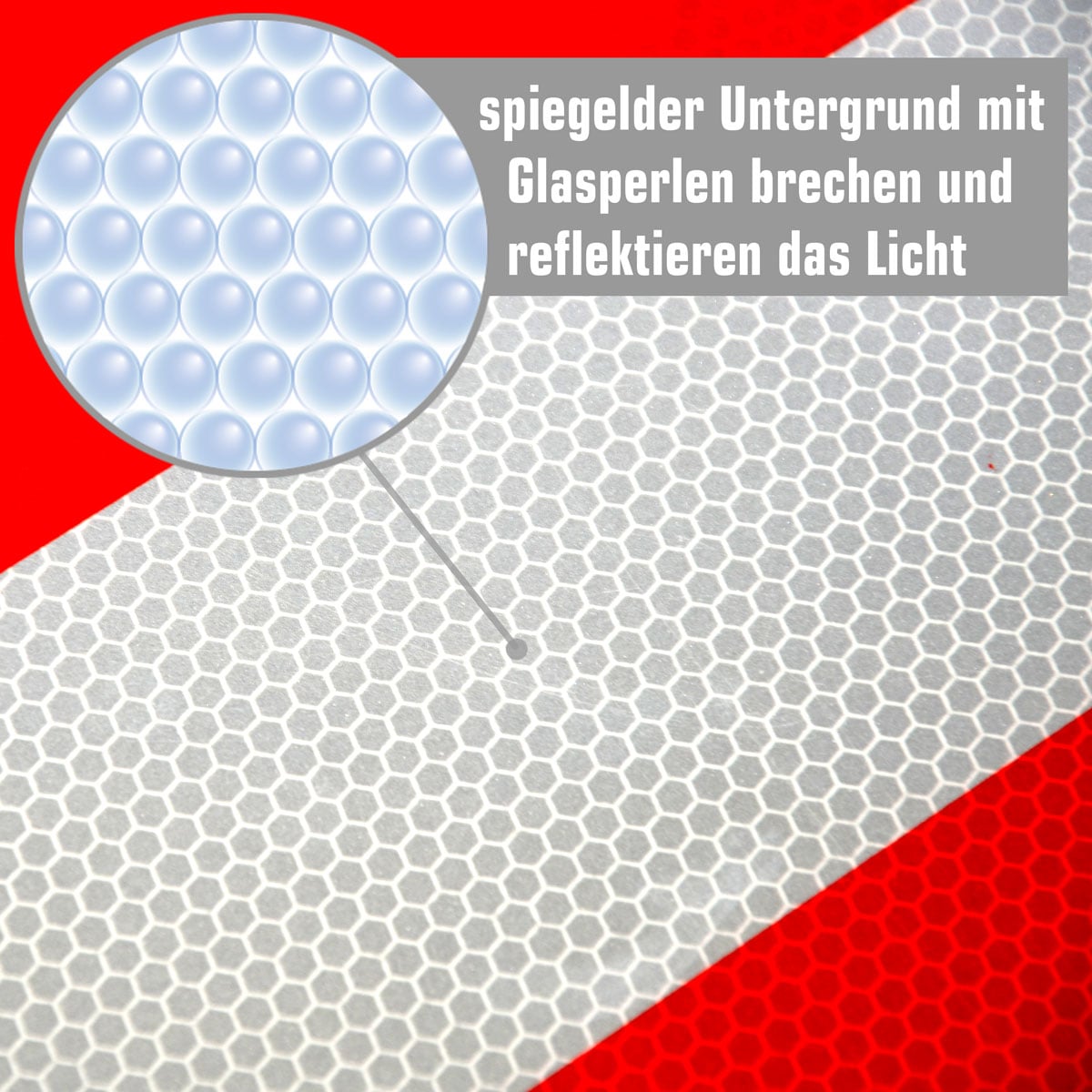 REFURBISHED – Warntafel Italien Spanien B-Ware 50x50cm Aluminium Reflektor Warnschild Rot Weiß