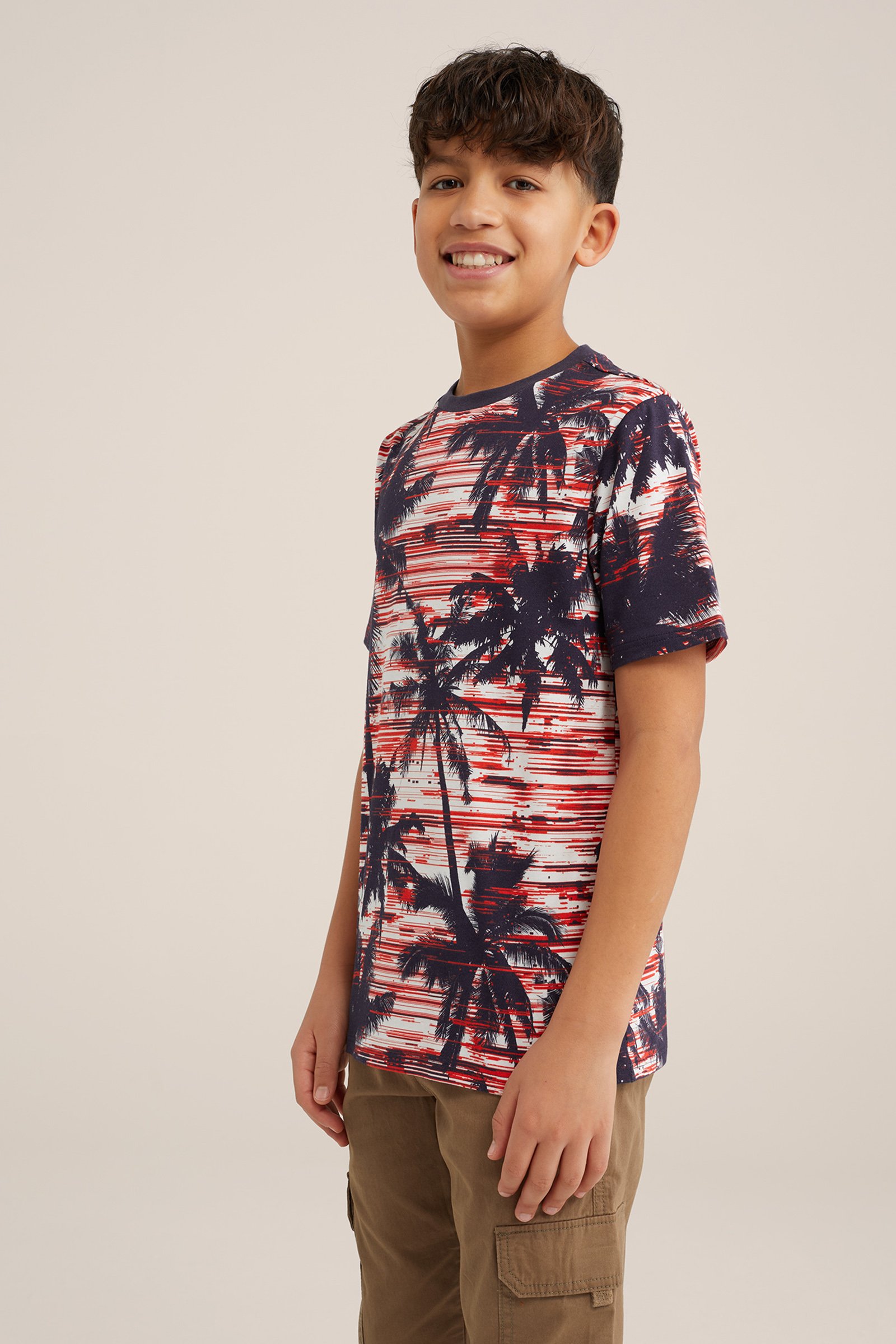 Jongens T-shirt met dessin WE Fashion All-over print