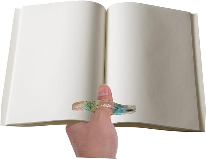 (35x80mm) Daumen Buch Seitenhalter Lesezeichen Finger Ring Buchmarker - Blumen