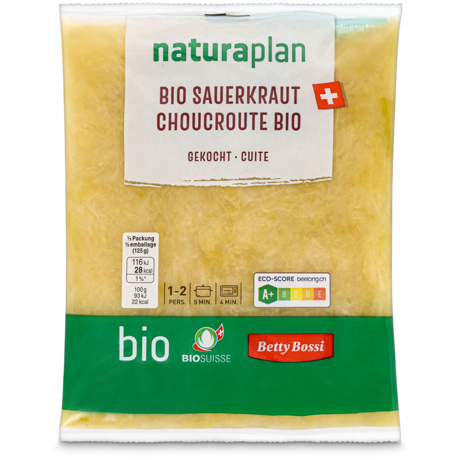 Betty Bossi Naturaplan Bio Sauerkraut gekocht -