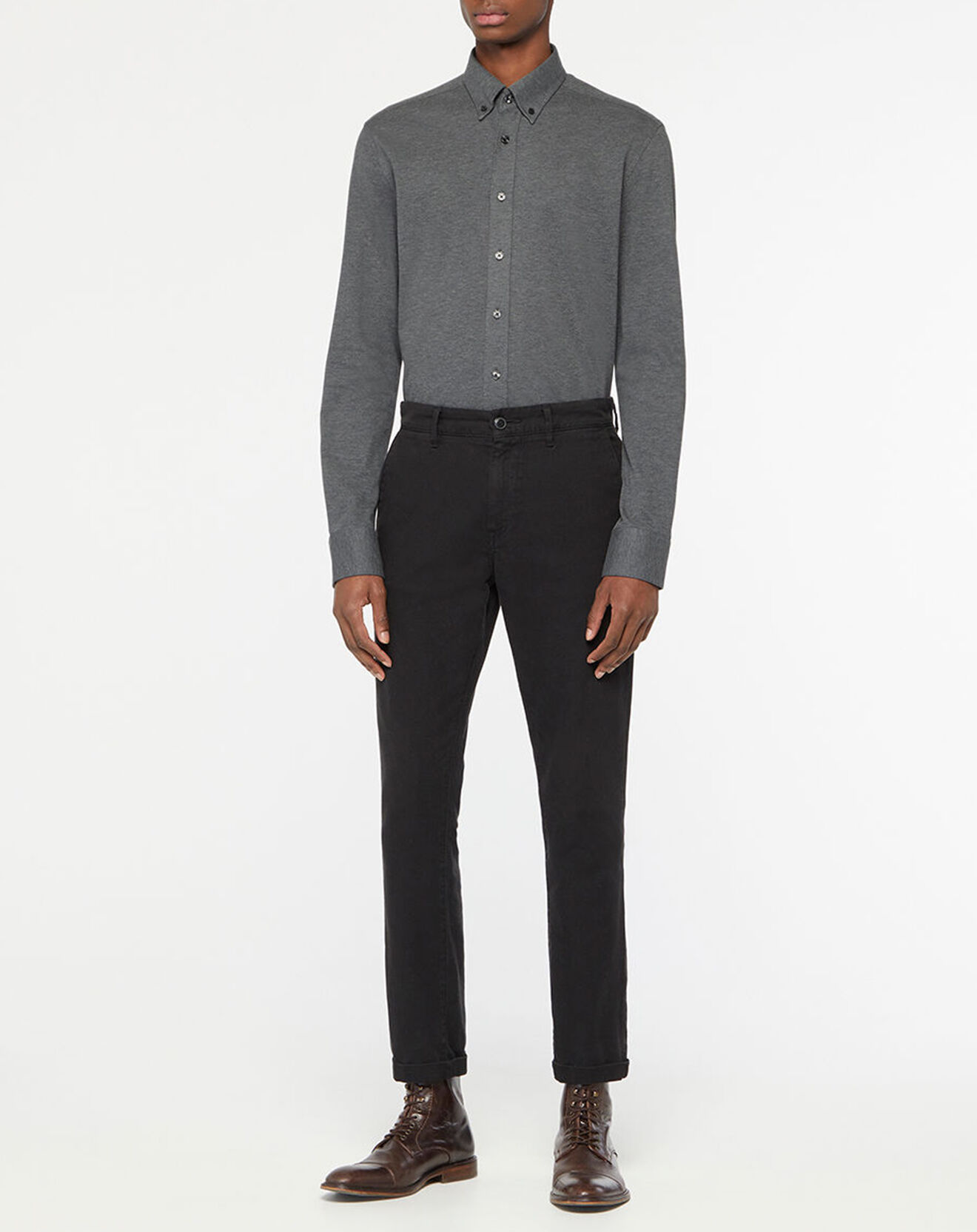 Hackett London Chemise Slim Fit gris moyen