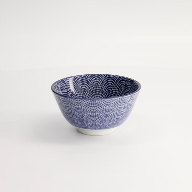 Tokyo Nippon Blauwe Rijstkom Stippen 12x6.4cm