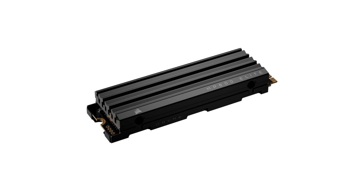 CorsairMP600 ELITE HS 2 TB SSD  (Zwart, CSSD-F2000GBMP600EHS, PCIe Gen 4.0 x4, NVMe 1.4, M.2 2280)