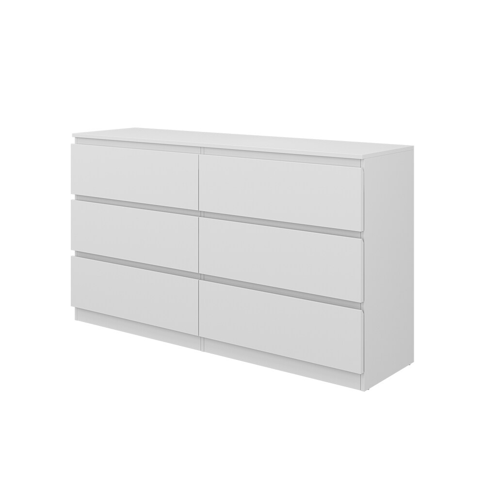Vicco Kommode Calisto, Weiß 138 x 78,5 cm, mit 6 Schubfächer, Sideboard, Schrank